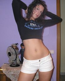 Horny black coed showing