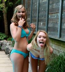 Drunken beach girls have